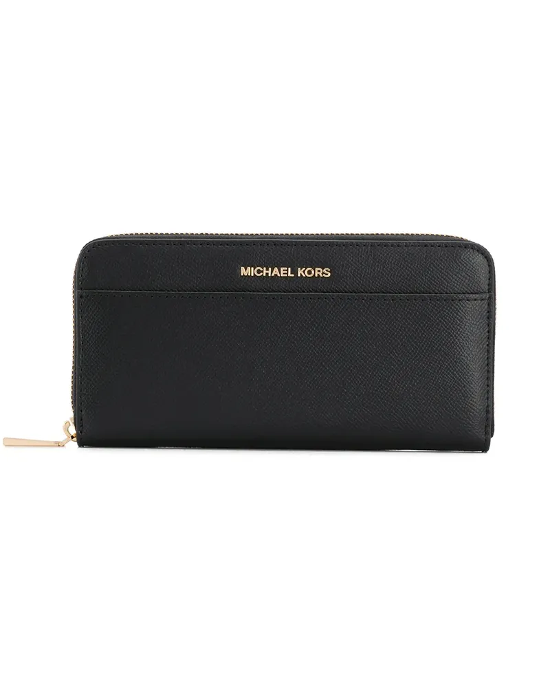 Michael Kors Strukturiertes Portemonnaie - Schwarz Schwarz