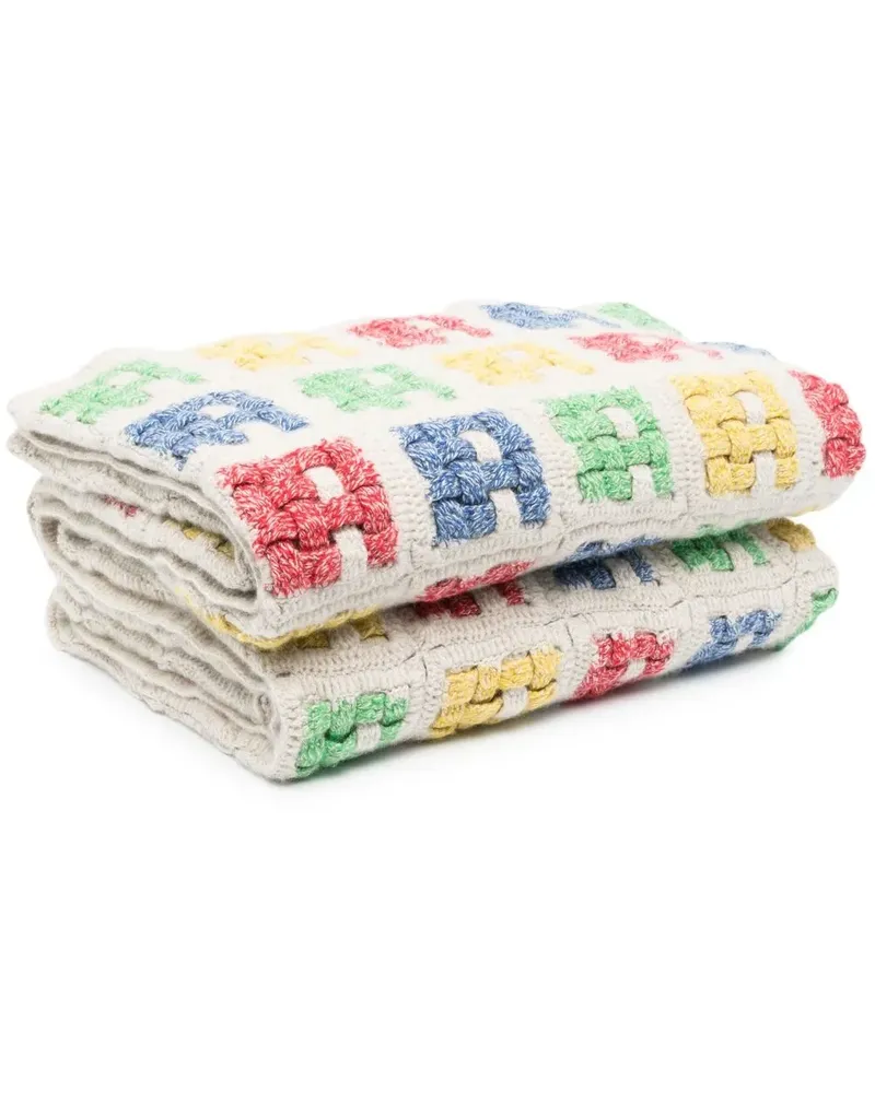 The Elder Statesman Gehäkelte Decke - 100 - WHITE 100