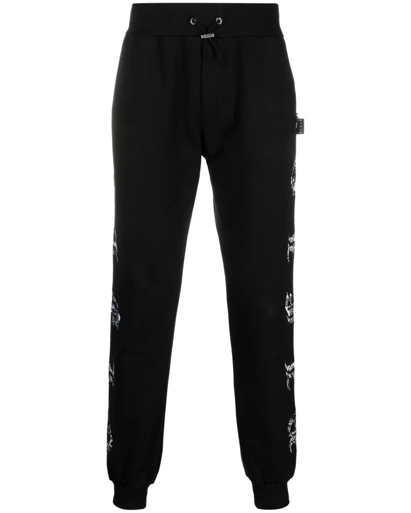 Philipp Plein Jogginghose mit Logo-Patch Schwarz