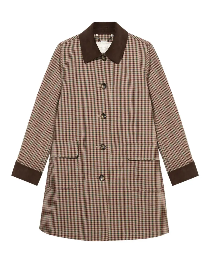 Brooks Brothers Karierter Mantel - Nude Nude