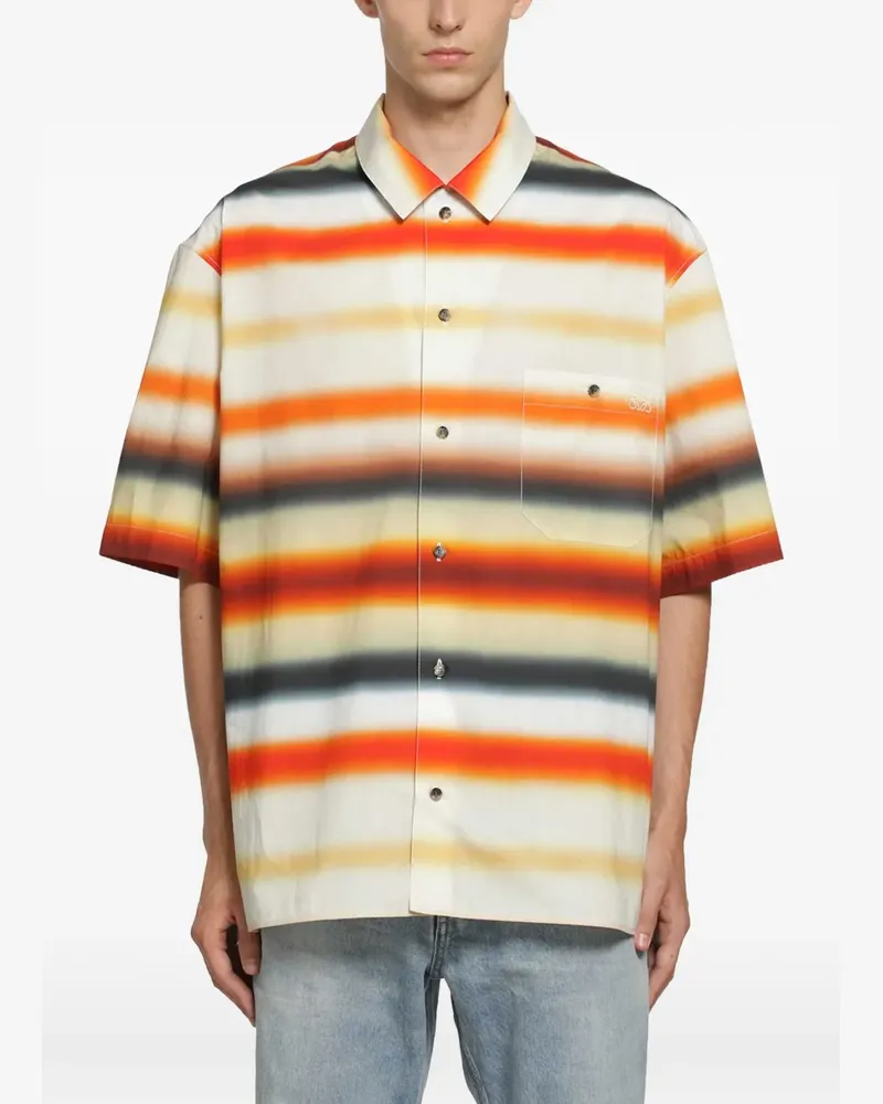 Loewe gradient-stripe short-sleeve shirt - Nude Nude