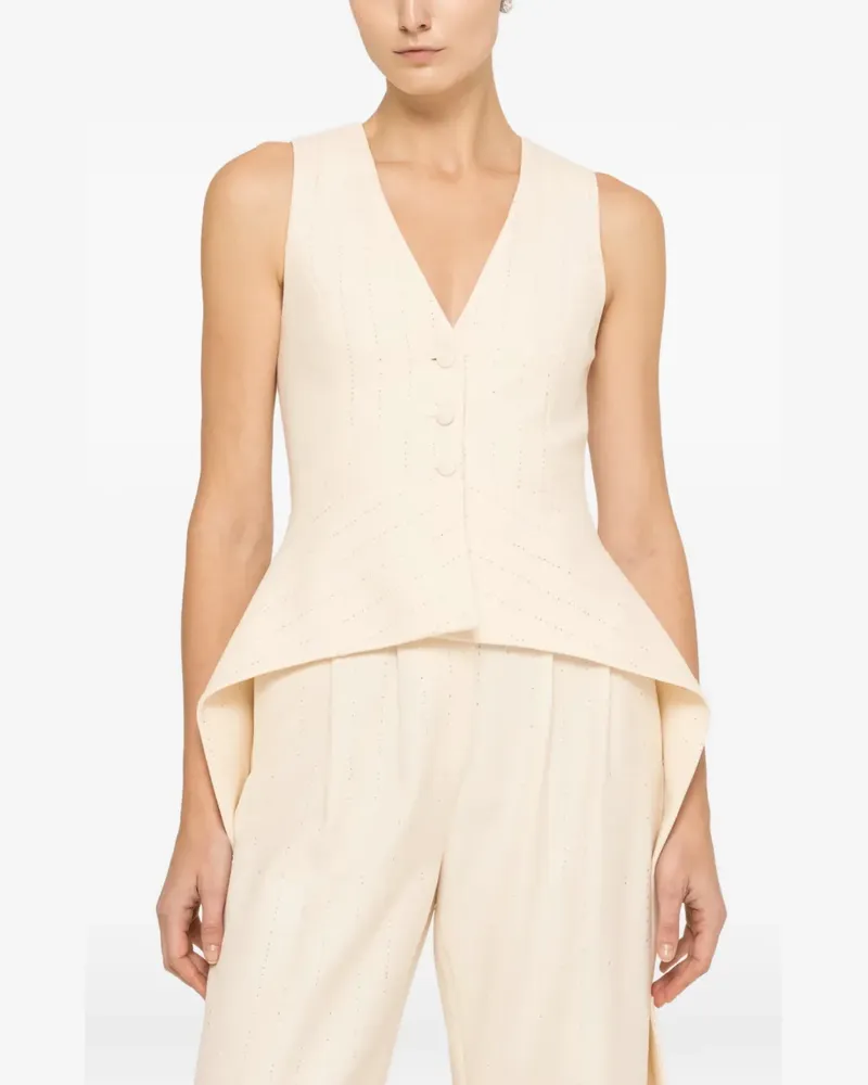 NISSA Weste mit Paillettendetail - Weiß Weiß