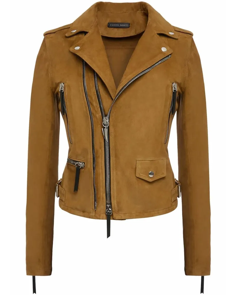 Giuseppe Zanotti Amelia Bikerjacke Nude