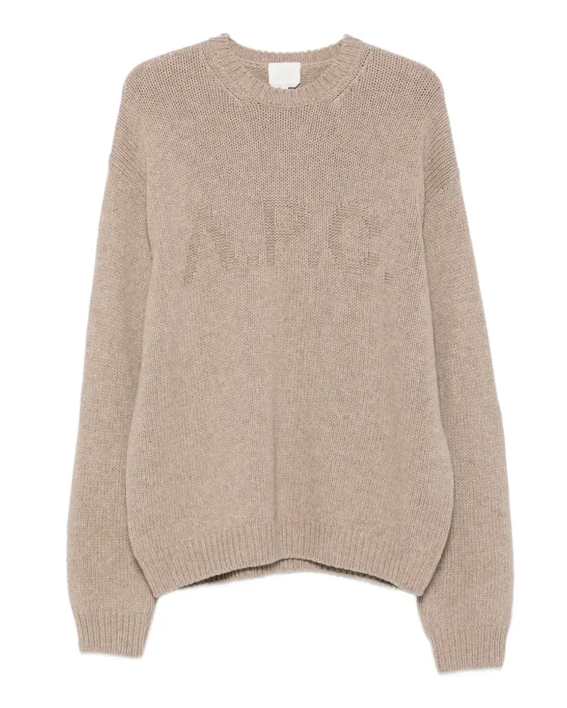A.P.C. Pullover mit rundem Ausschnitt - Nude Nude