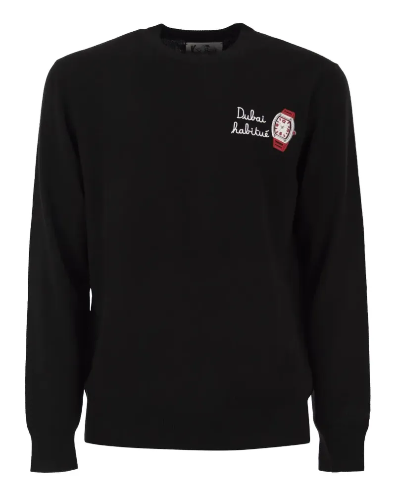 MC2 Saint Barth Dubai Habitude Pullover mit Stickerei - Schwarz Schwarz