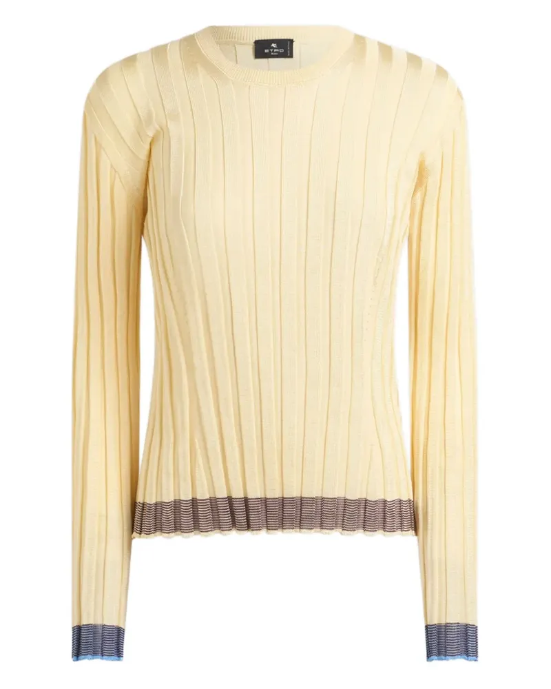 Etro Gerippter Pullover - Gelb Gelb