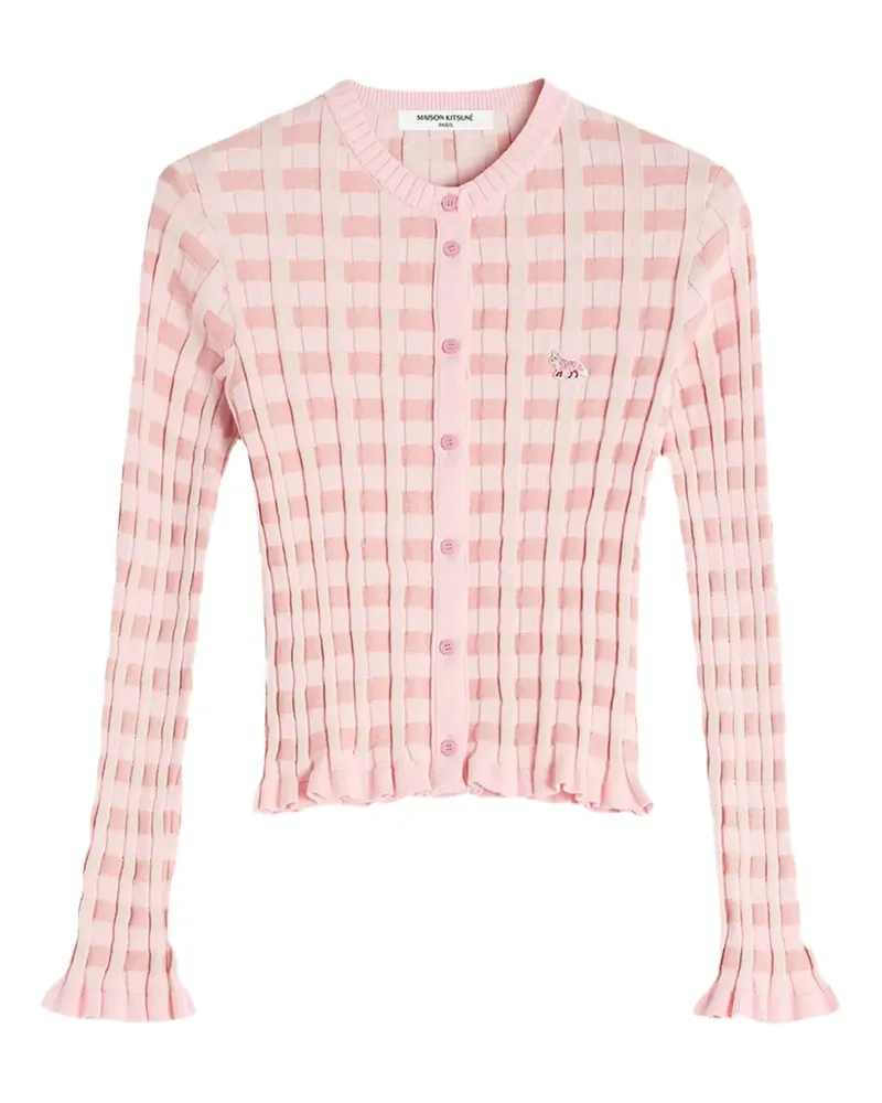 Kitsuné Klassischer Cardigan - Rosa Rosa