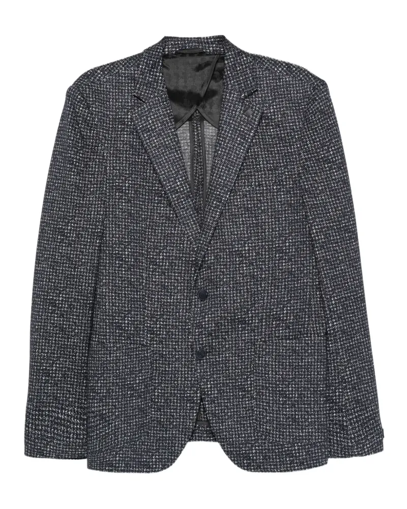 Karl Lagerfeld Smart tweed-effect single-breasted blazer - Blau Blau