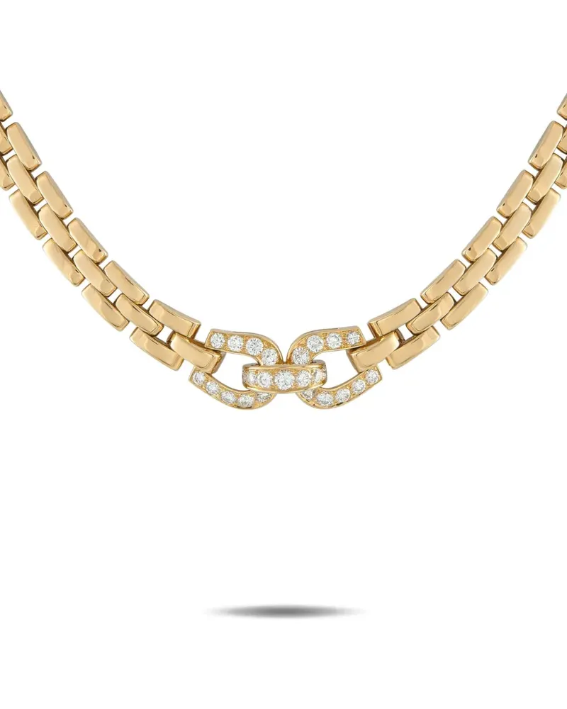 Cartier 18K yellow gold diamond link necklace Gold