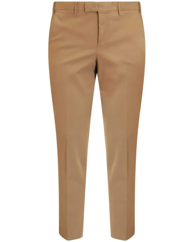 PT TORINO Tapered-Hose mit Bügelfalten Nude