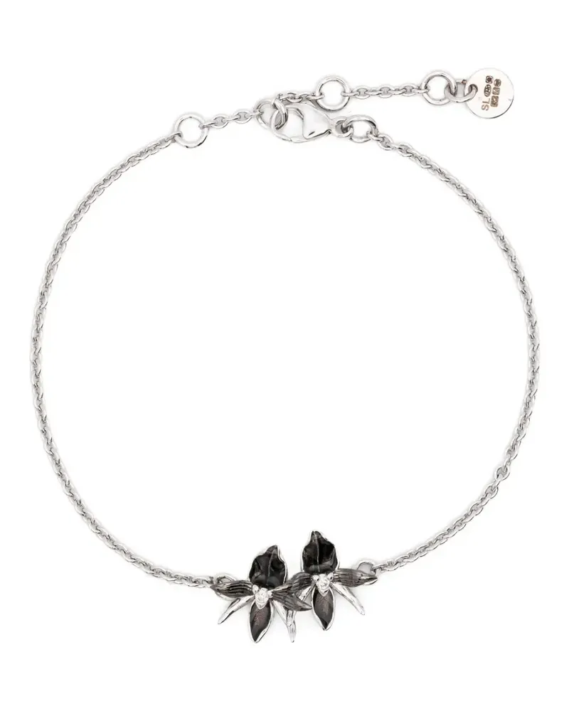 Shaun Leane diamond orchids bracelet - Silber Silber