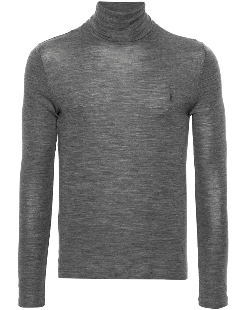 Saint Laurent Cassandre Rollkragenpullover - Grau Grau