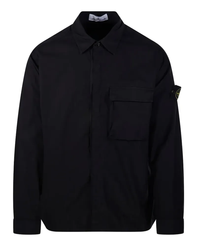 Stone Island logo-patch jacket - Schwarz Schwarz