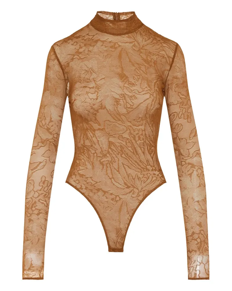 David Koma Body mit Spitze - Braun Braun