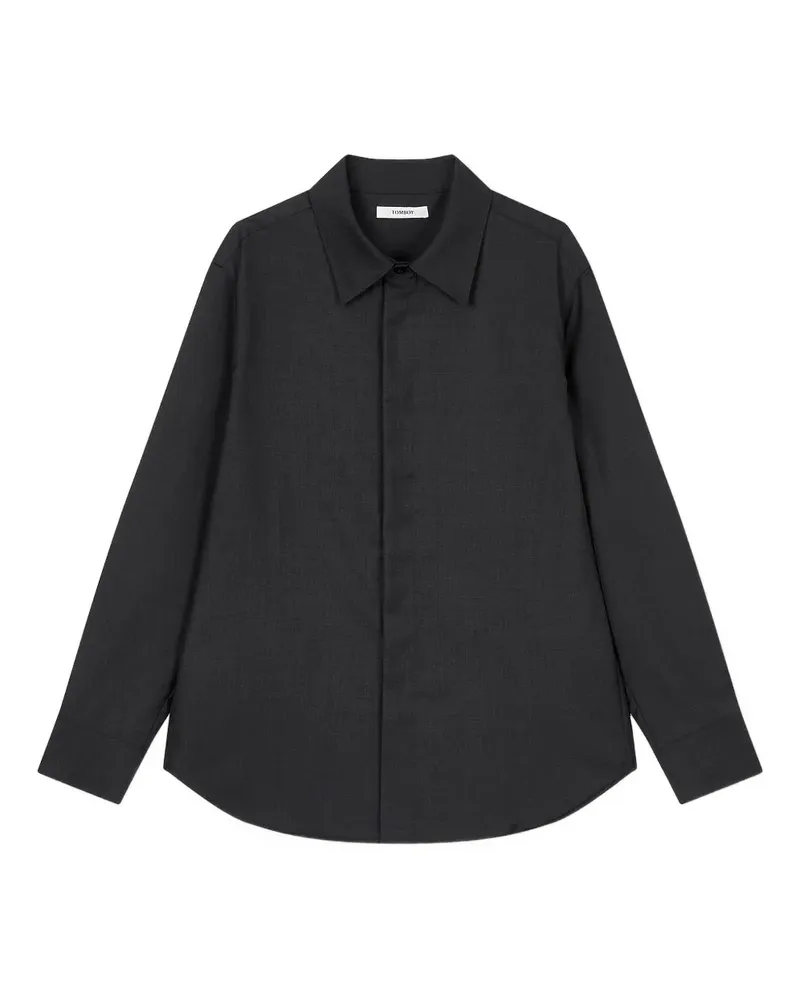 STUDIO TOMBOY concealed-button shirt - Grau Grau