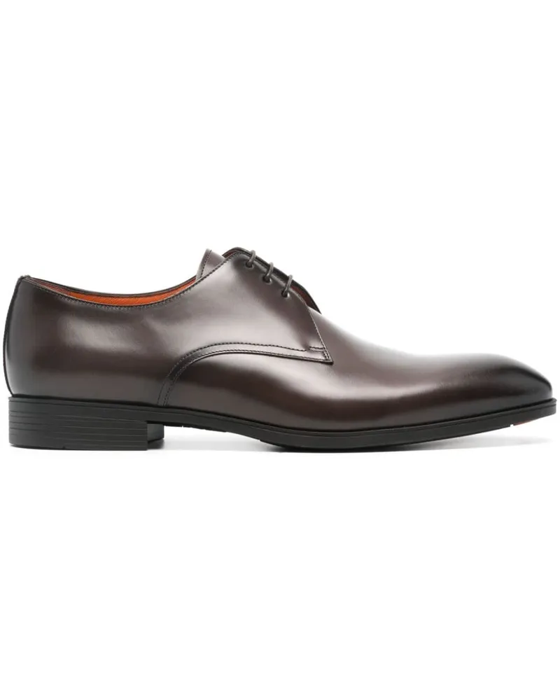 Santoni Oxford-Schuhe mit runder Kappe Braun