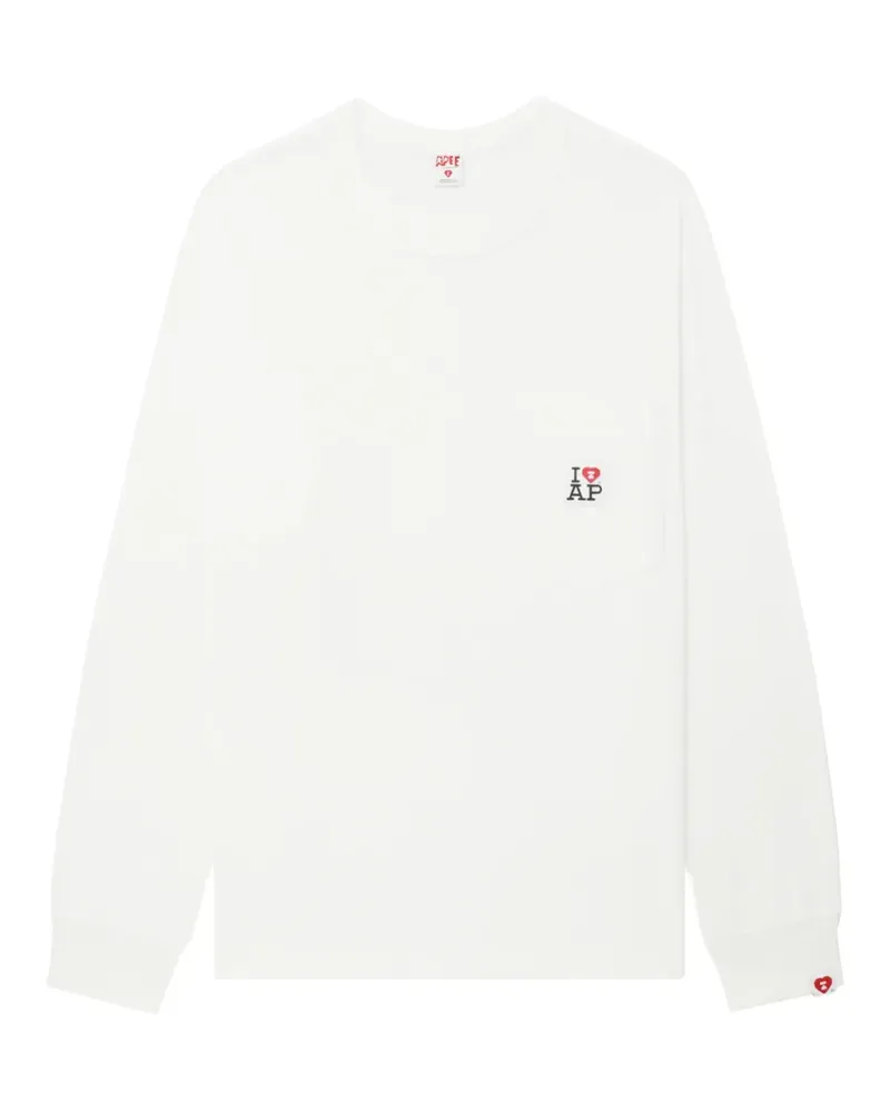 BAPE Pocket T-Shirt mit grafischem Print - Nude Nude