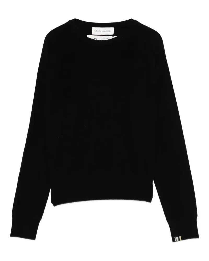 extreme cashmere N°382 Belle Pullover mit rundem Ausschnitt - Schwarz Schwarz