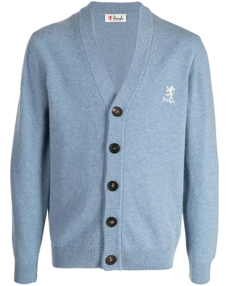 Pringle of Scotland Cardigan mit V-Ausschnitt Blau