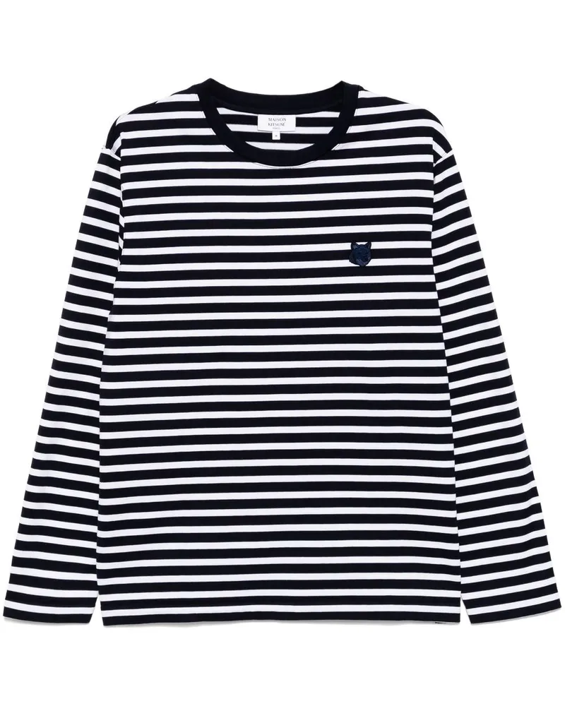 Kitsuné T-Shirt mit Bold Fox Head-Patch - Blau Blau