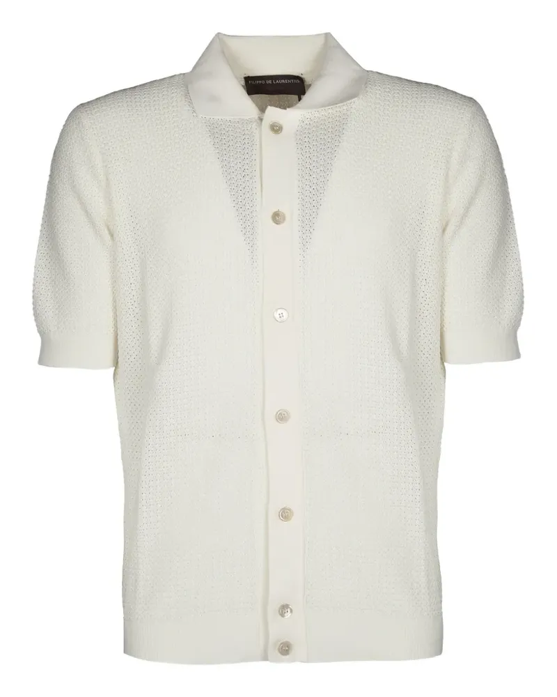 Filippo de Laurentiis open-knit short-sleeves shirt - Weiß Weiß