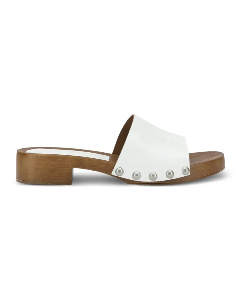 Copenhagen stud-embellished leather clog sandals - Weiß Weiß