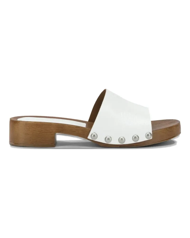 Copenhagen stud-embellished leather clog sandals - Weiß Weiß