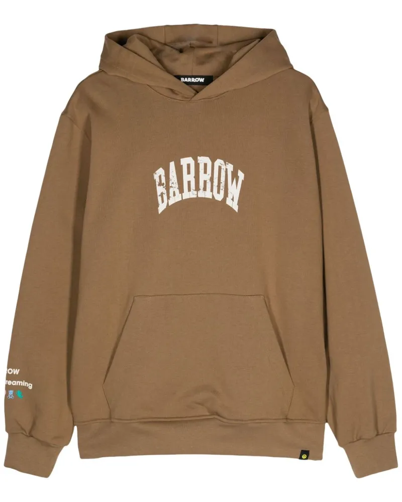 BARROW Hoodie mit Logo-Print Braun