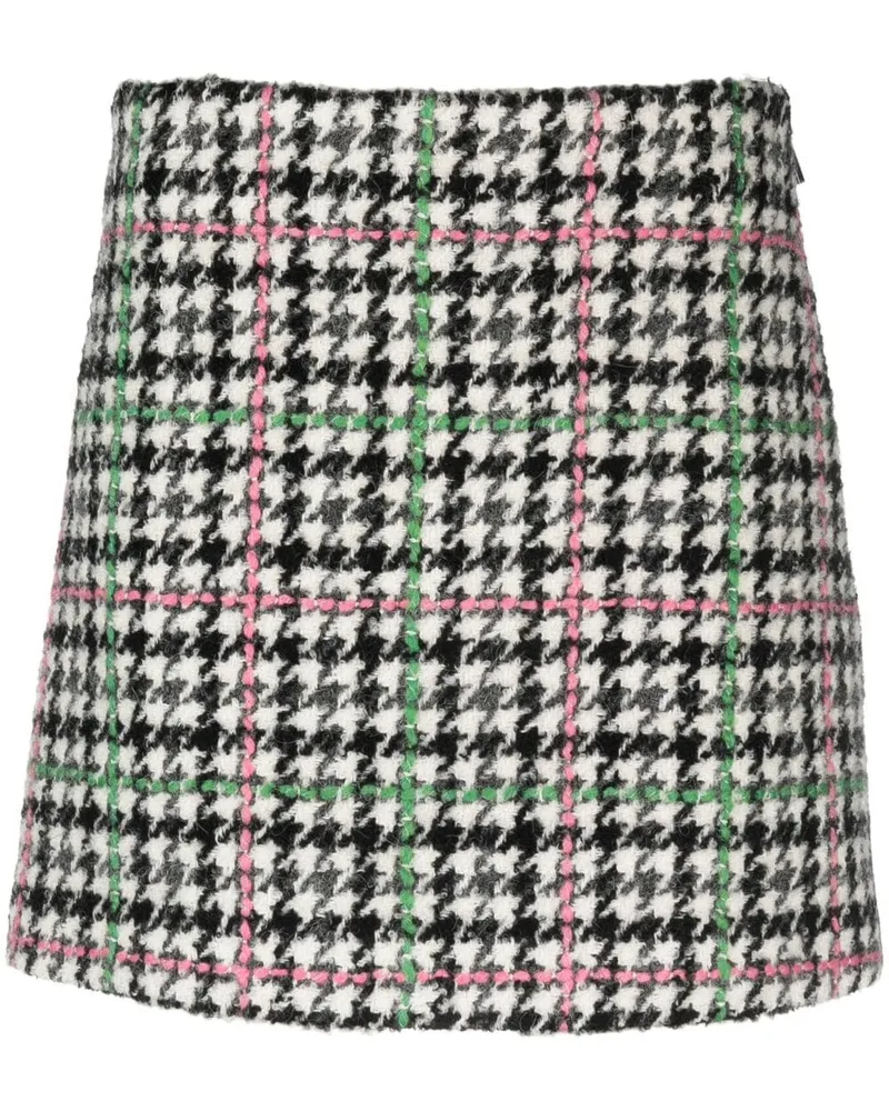 MSGM Karierter Rock - Weiß Weiß