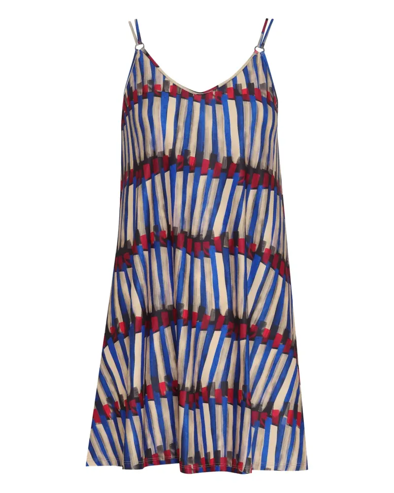 Lygia & Nanny Sardenha Minikleid mit Streifen - Blau Blau