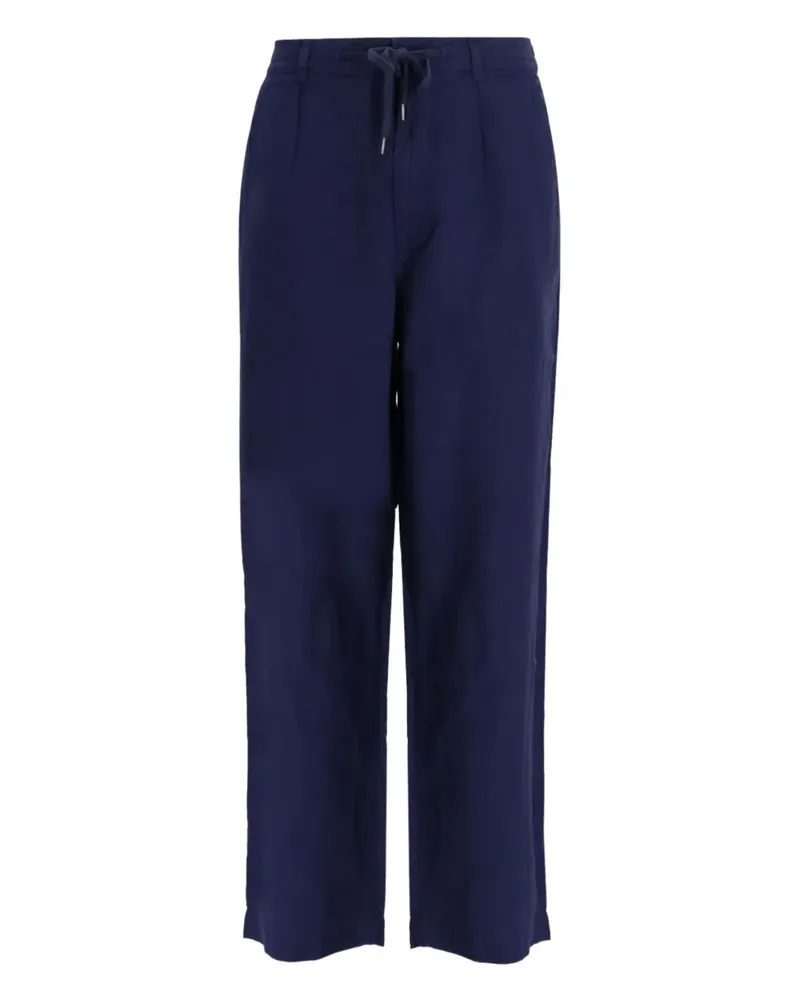 Ralph Lauren Leinenhose mit Kordelzug - Blau Blau