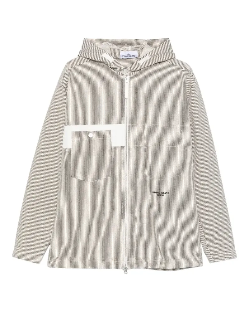 Stone Island Gestreifte Jacke - Nude Nude