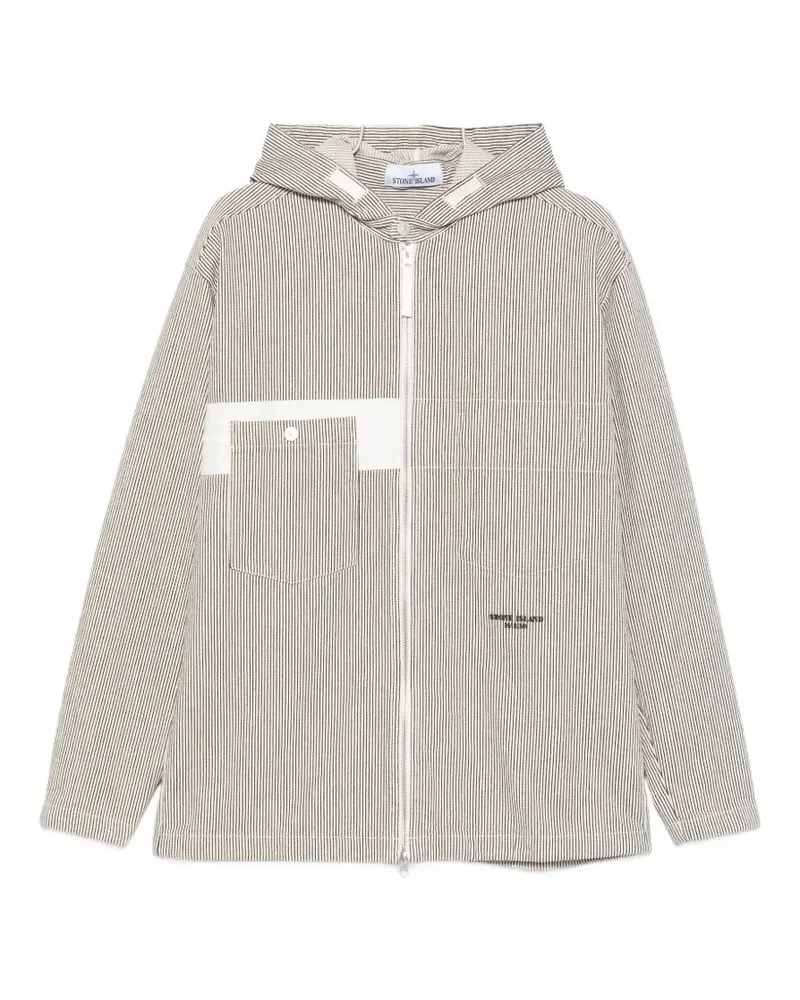 Stone Island striped-pattern jacket - Nude Nude