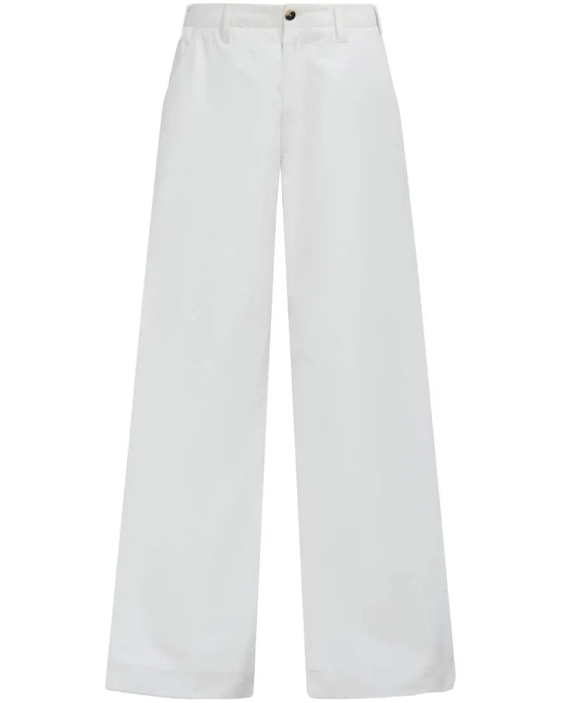 Marni Halbhohe Wide-Leg-Jeans Weiß