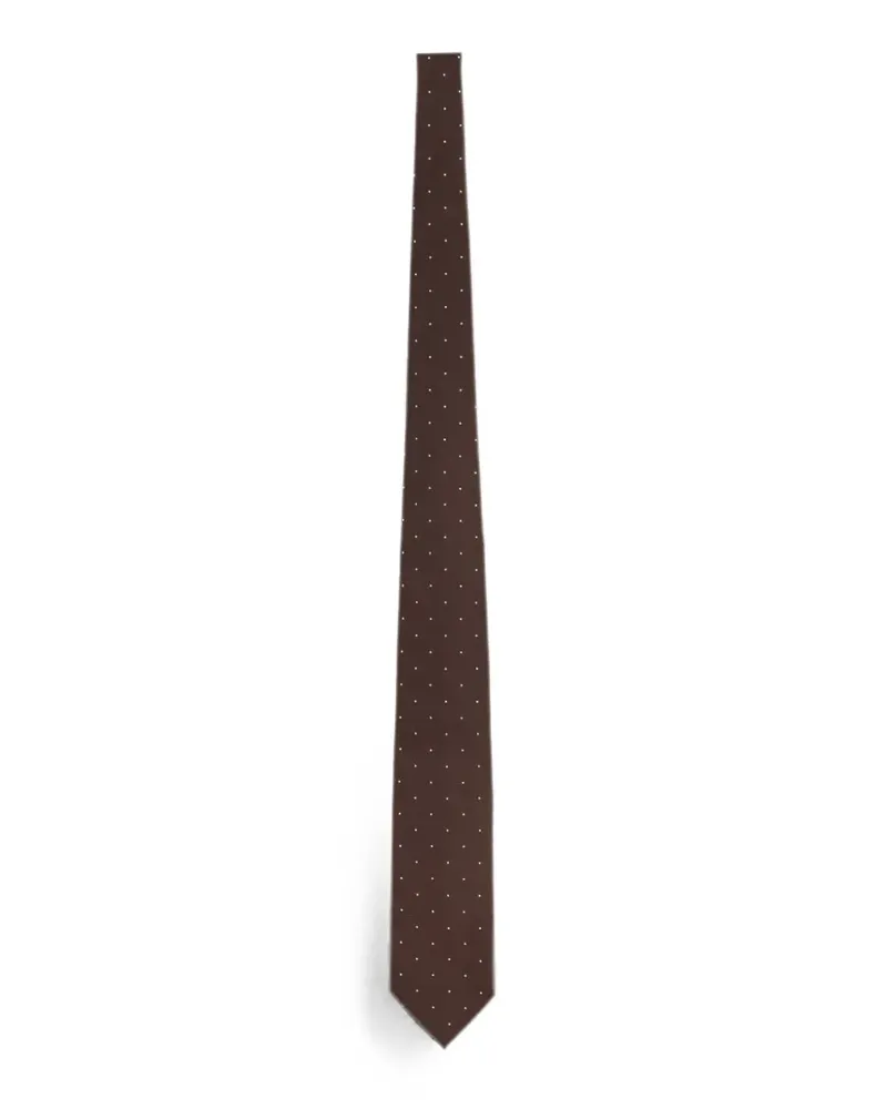 Tom Ford Krawatte mit Polka Dots - Braun Braun