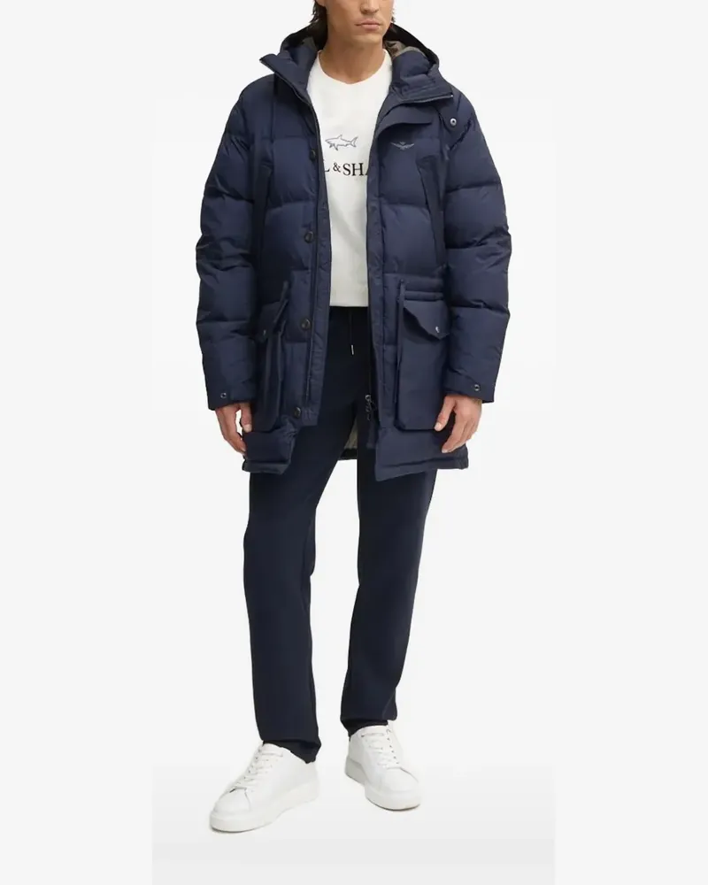Aeronautica Militare Gesteppter Kapuzenparka - Blau Blau