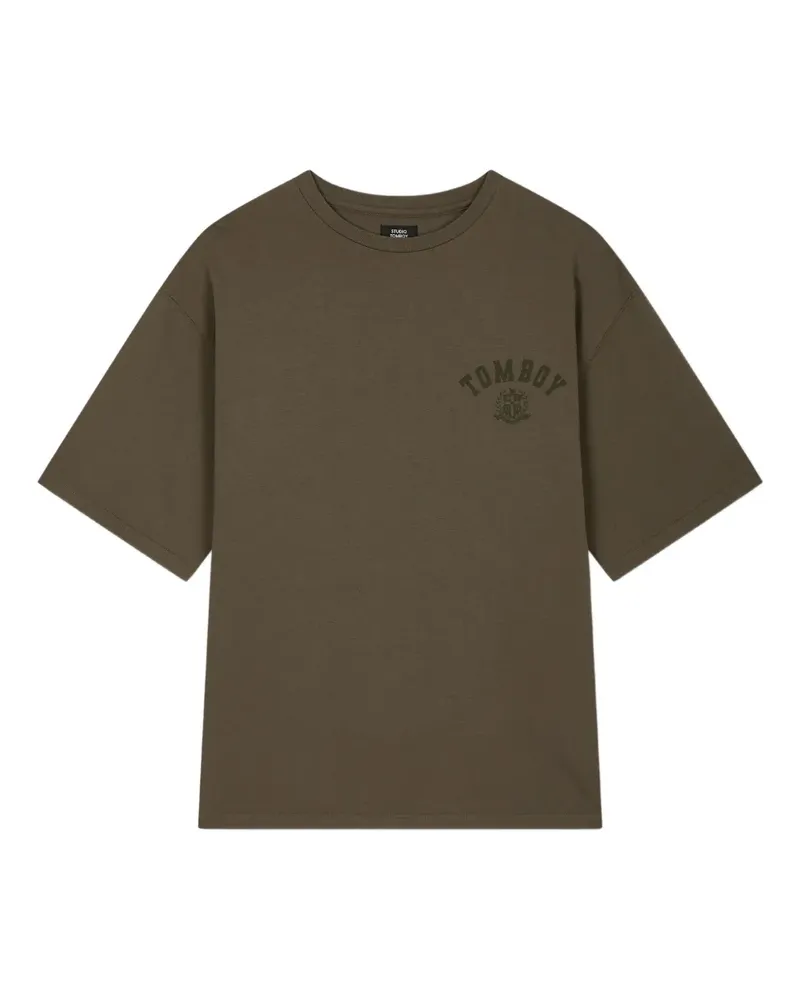 STUDIO TOMBOY T-Shirt mit Emblem-Print - Braun Braun