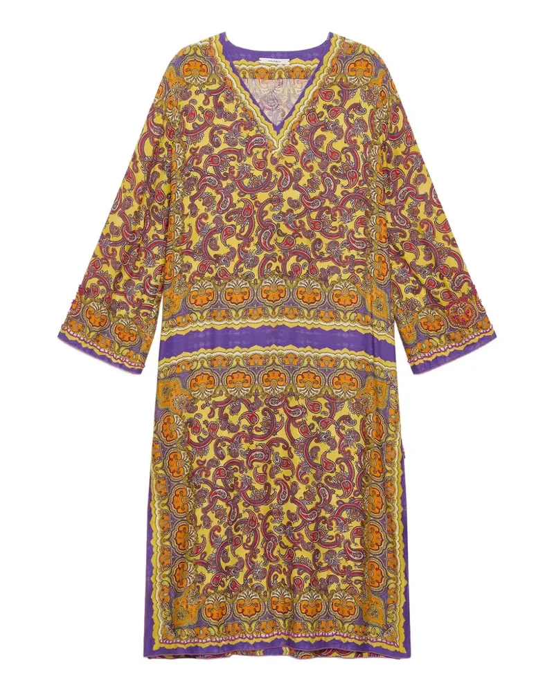 Maliparmi Kleid mit V-Ausschnitt - Gelb Gelb