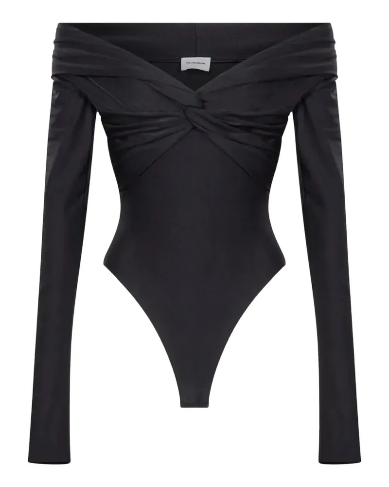 ANDAMANE Kendal off-shoulder twist-detail bodysuit - Schwarz Schwarz