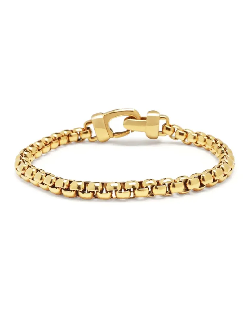 Nialaya Gold Box Chain Classic Armband 5mm Gold