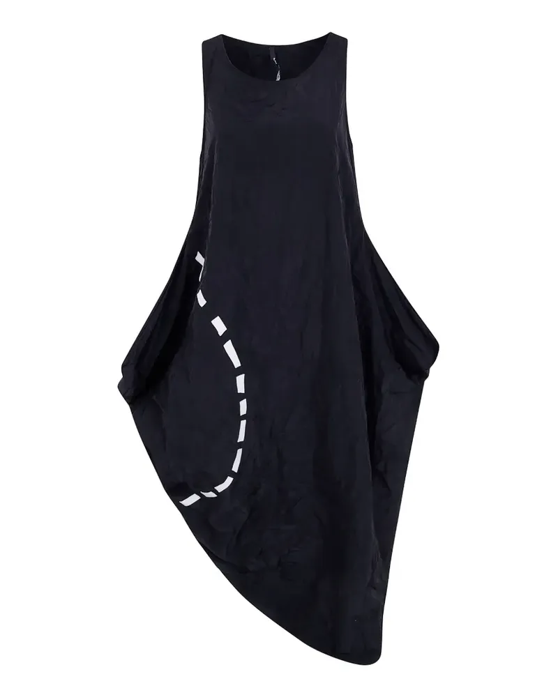 Maria Calderara crinkled-finish asymmetric midi dress - Schwarz Schwarz