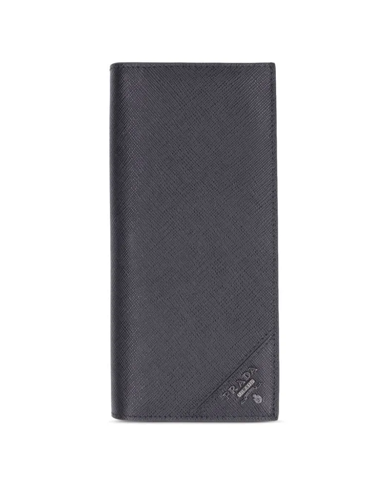 Prada Portemonnaie mit Logo - Schwarz Schwarz