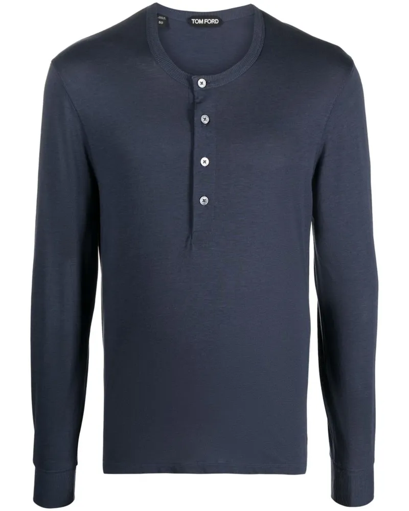 Tom Ford Klassisches Langarmshirt - Blau Blau