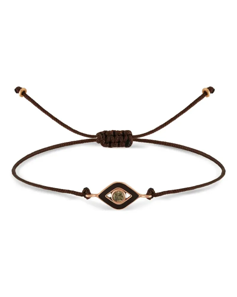 ANIL ARJANDAS 18kt Evil Eye Rotgoldarmband mit Diamant - Braun Braun