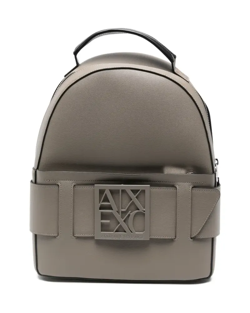 Armani Exchange Rucksack mit Logo-Schild - Braun Braun