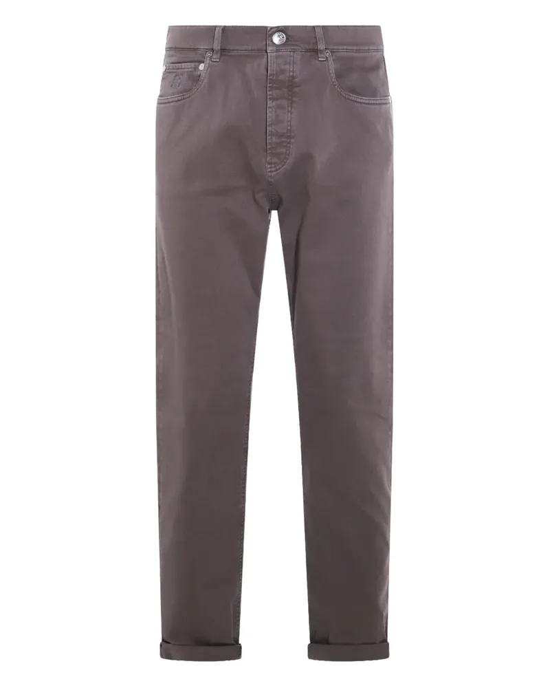 Brunello Cucinelli Hose im bestickten Taschen - Braun Braun