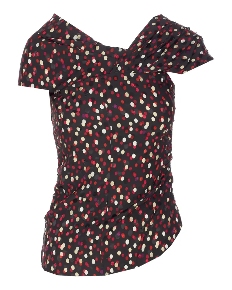 Isabel Marant Bluse mit Polka Dots - Schwarz Schwarz