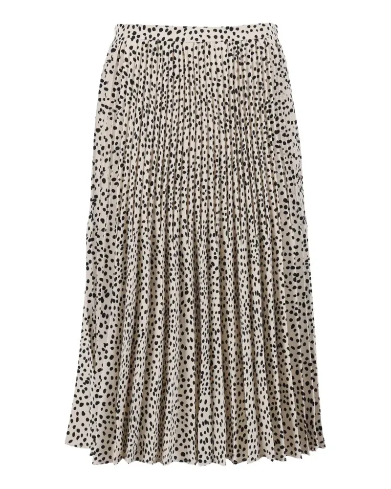 Max Mara Gonna Legno pleated polka dot skirt - Nude Nude