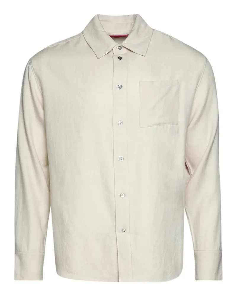 The Elder Statesman Pashimina pocket shirt - Nude Nude