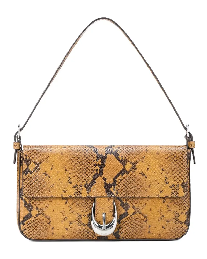 STAUD HARLOW Schultertasche mit Schlangen-Print - Orange Orange
